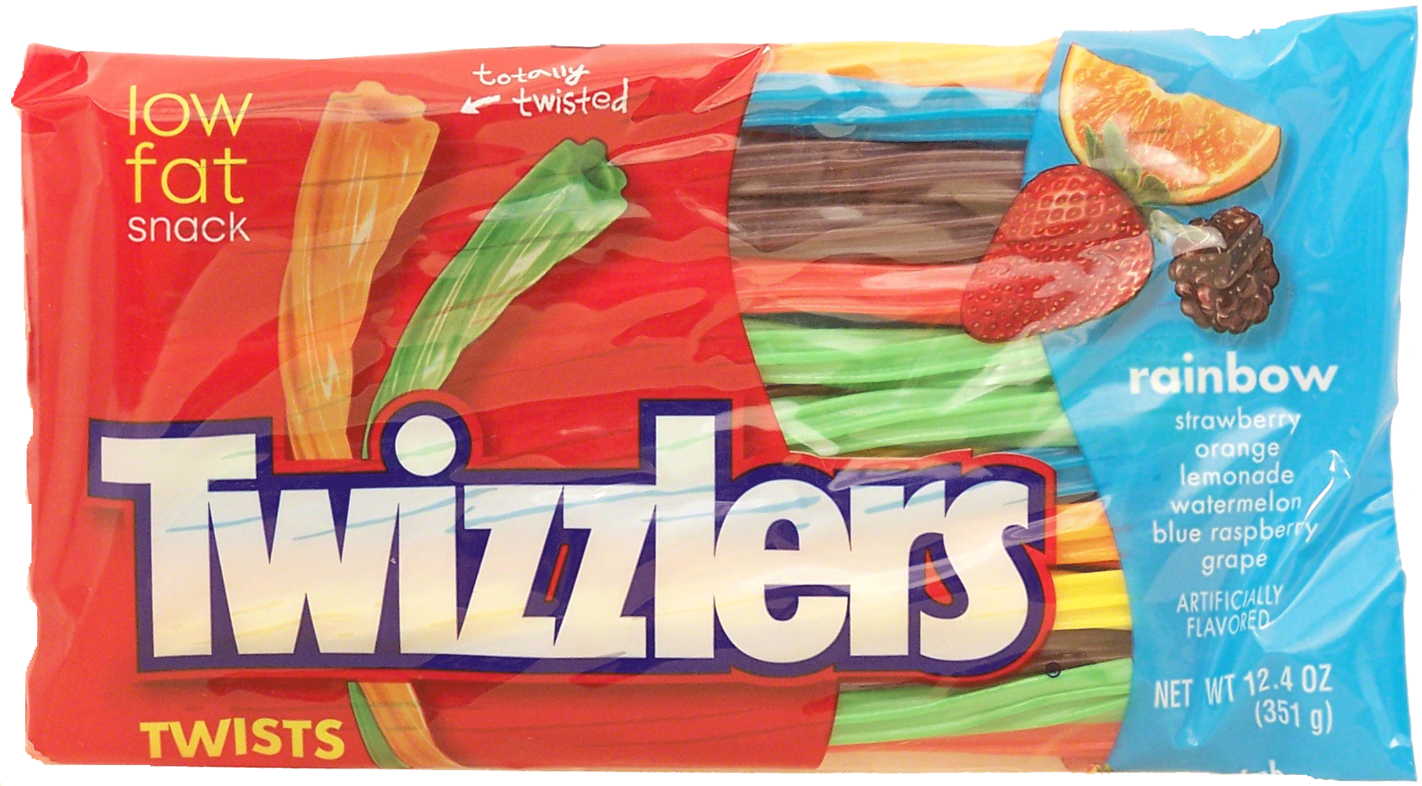 Twizzlers Twists rainbow; strawberry, orange, lemonade, watermelon, blue raspberry, grape licorice Full-Size Picture